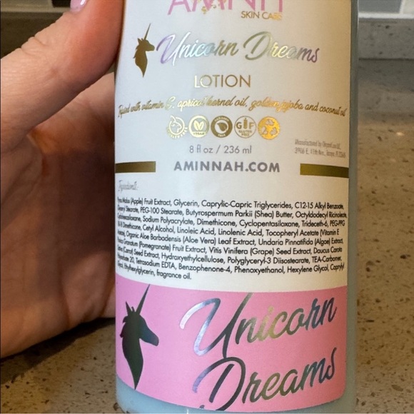 AMINNAH Unicorn Dreams Hydrating Body Lotion 8oz New! - Picture 3 of 5
